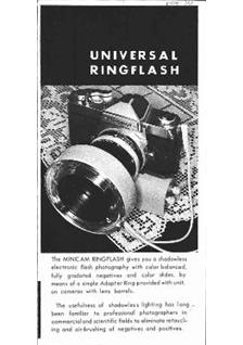 Minicam Ringflash manual. Camera Instructions.